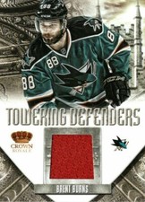 2012-13 Crown Royale Brent Burns Towering Defenders Materials Jersey #TDBB