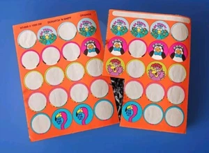 Vintage 1990 3M Matte scratch N Sniff orange scent Stickers  - Picture 1 of 2