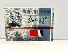 2006-07 Between The Pipes Emblem Autograph #GUE-JH Johan Holmqvist 1/10