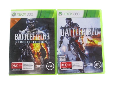 Battlefield 3 Limited Edition Battlefield 4 XBOX 360 Bundle PAL R4 Manual Tested - Image 1 of 4