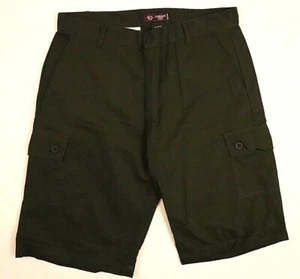 Cambridge Cargo Shorts Size 18 Black 100% Cotton RN 107514 Button Pockets - Picture 1 of 4