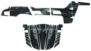 2015- Kawasaki Terxy 4 Carben Metal Gears Design Decal Graphic Kit Wraps - Bild 1 von 1
