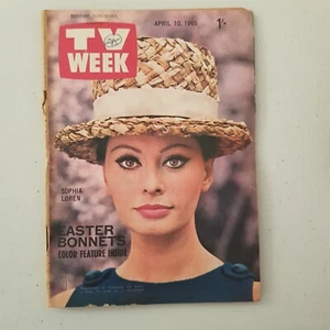 TV Week Brisbane April 10 1965 Sophia Loren Easter Bonnets colour feature - Bild 1 von 1