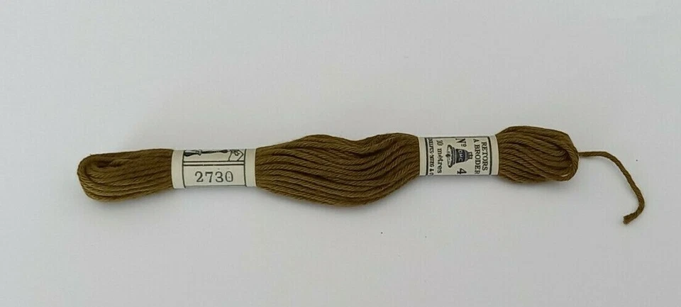ECHEVETTE COTON RETORS DMC - N°2730 - VERT - fil à broder- 10 m - n°4