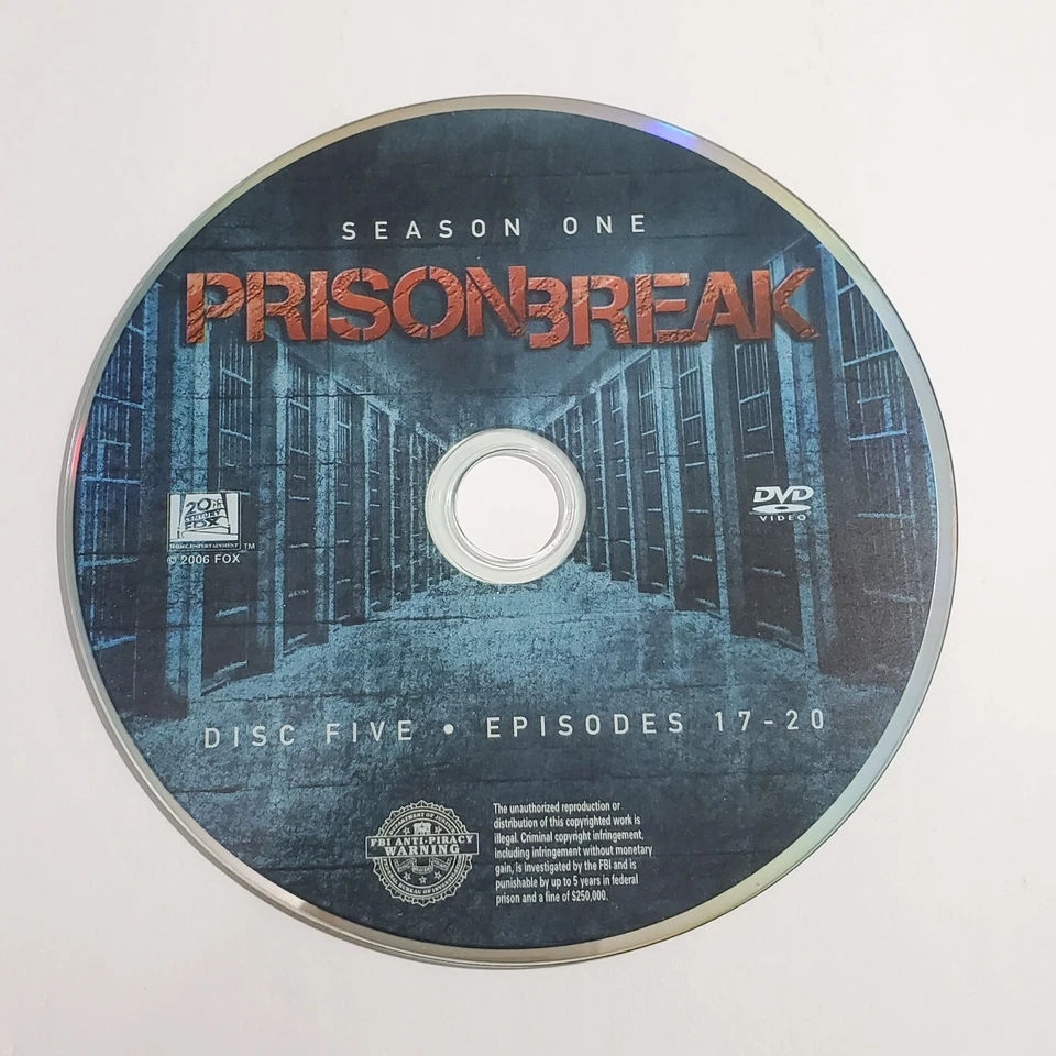 Prison Break Season 1 Disc 5 DVD Replacement Disc Only Dominic Purcell Wentworth - Image 1 of 1