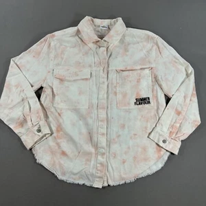 ZARA Size 10 Girls Smiley World Summer Flavour Shirt 140cm pink white tie dye - Picture 1 of 5