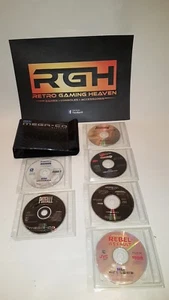 RARE SEGA MEGA CD DISC CASE WALLET PLUS 6 DEMO DISCS TESTED WORKING STAR WARS - Picture 1 of 11