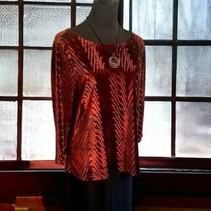 Samt Struktur Top von Fashion Bug, elegant, Größe M mit Stretch - Bild 1 von 8