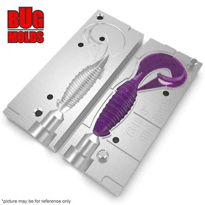 Bait DIY Fishing Mold Soft Plastic Baits Lure Plastisol Bass FlapperGrub - Picture 1 of 3