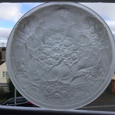 Art Deco Antique Glass Plafonnier, Hydrangea Design