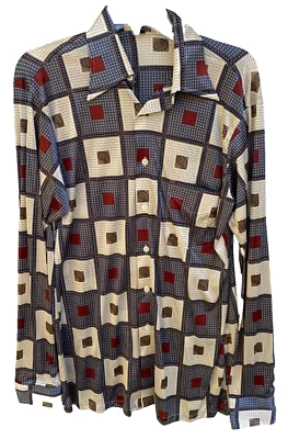 Camisa ENRO Moda Tejida Botón Frontal Para Hombre Mediana Alta MT 100% Nylon Como Nueva Foto 1 de 4