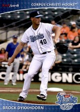 2018 Corpus Christi Hooks Grandstand #8 Brock Dykxhoorn Ontario Canada - NM Card