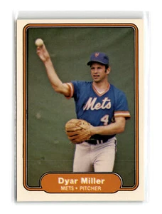 Dyar Miller Baseball #534 1982 Fleer New York Mets - Picture 1 of 2
