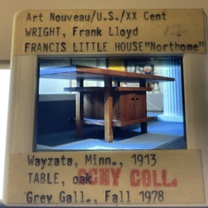 Frank Lloyd Wright “Francis Little House Table” Architecture 35mm Art Slide - Picture 1 of 3
