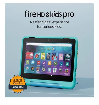 Amazon Fire hd 8 kids pro tablet, 12th Gen,  Newest Model, 32GB, Teal, Brand New - Image 1 of 2