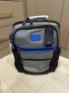 TUMI Parrish Backpack Laptop Business Bag Ballistic Nylon MSRP $450 Blue Grey - Picture 1 of 4