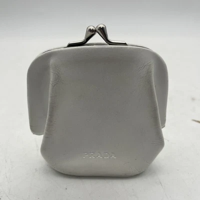 Vintage Prada Coin Purse White Leather - Image 1 of 3