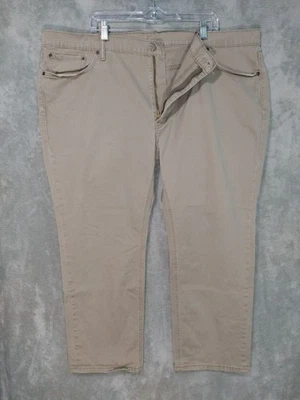 Levis 541 Jeans Mens 48x30 Beige Denim Athletic Taper Cotton Dark Wash Stretch - Image 1 of 4