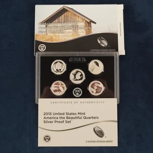 2015 US Mint America the Beautiful Silver Quarters Proof Set - Free Shipping USA - Picture 1 of 5