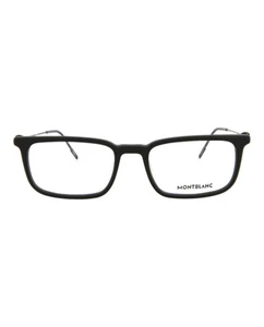 Montblanc Mens Square/Rectangle Black Black Transparent Fashion Designer Eyewear - Picture 1 of 4