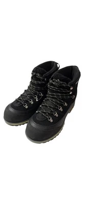 BOTAS MUJER UGG BRECKEN ENCAJE CUERO NEGRO LANA IMPERMEABLE TALLA US 10 Foto 1 de 4