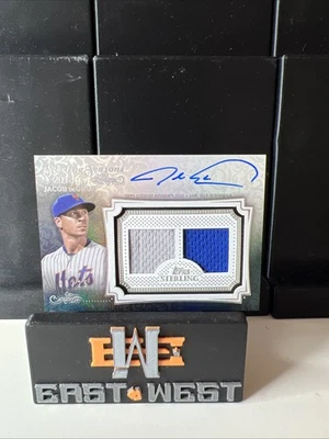 2020 Topps Sterling Sterling Seasons Jacob deGrom Dual GU Relic Auto /25 Mets - Image 1 of 2