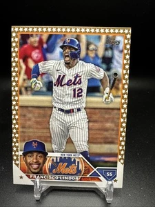 2023 Topps Gold Star #450 Francisco Lindor - Picture 1 of 2