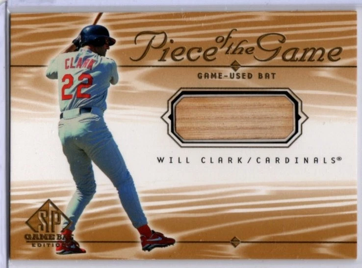 2000 UD SP Game Edition Baseball Piece of the Game Will Clark BAT CARDINALS - Image 1 of 1