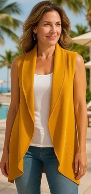 Cárdigan Bryn Walker Naranja Bambú/Algodón Orgánico Talla Pequeña Gran Tamaño EE. UU. Foto 1 de 4