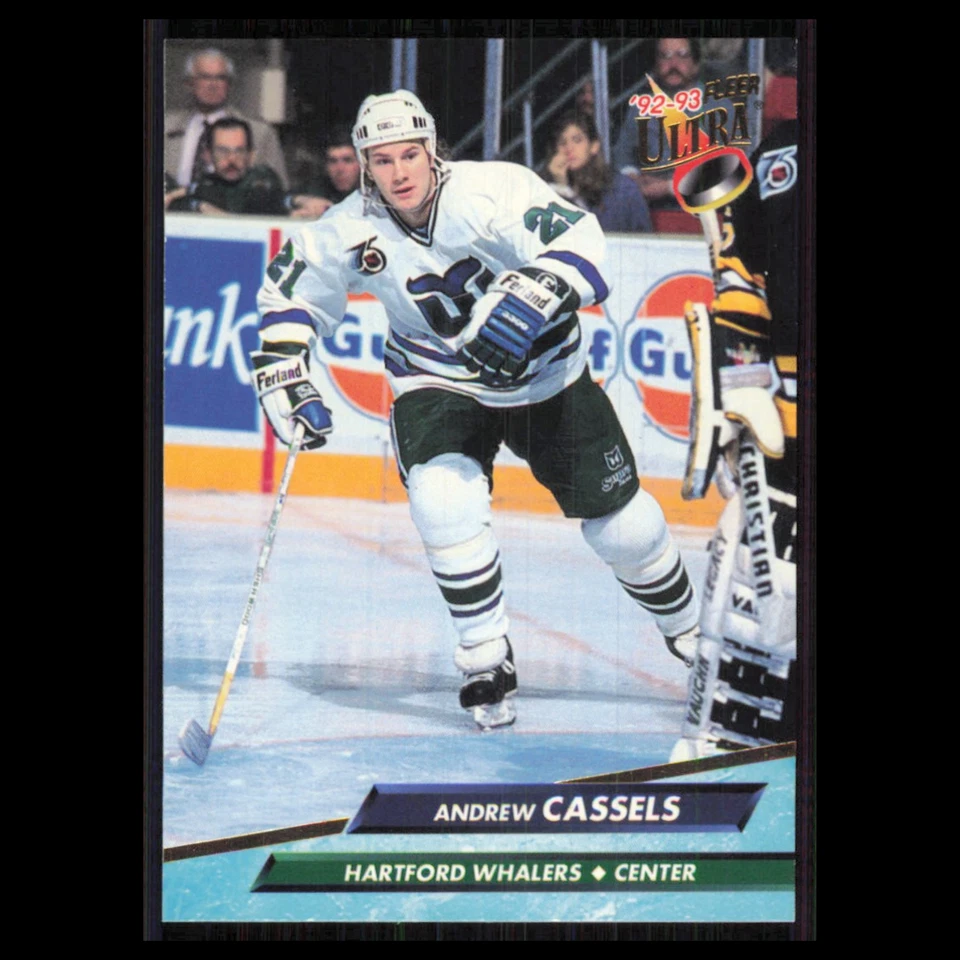 Andrew Cassels #70 1992 Fleer Ultra Hartford Whalers Hockey Card NHL NM - Image 1 of 3