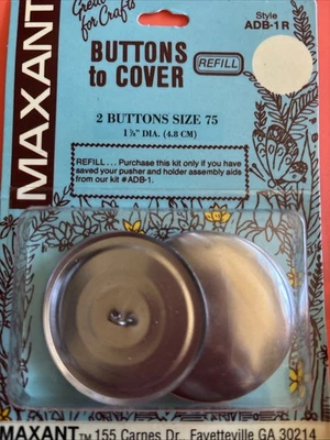 Maxant Button Cover Kit Size 75 – Makes 2 Covered Buttons - Image 1 of 4