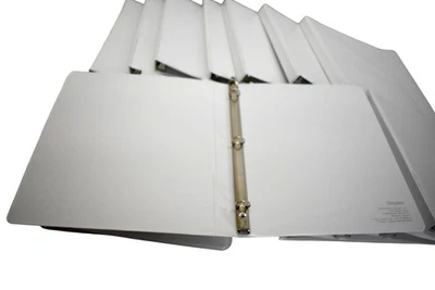 Staples 白色 3 环视图粘合剂 ST237440 批量 15 件 办公学校用品 — 第 1/4 张图片