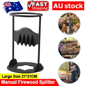 Firewood Splitter 12" Height Heavy Duty Manual Log Wood Splitting Cutter Home AU - Picture 1 of 17