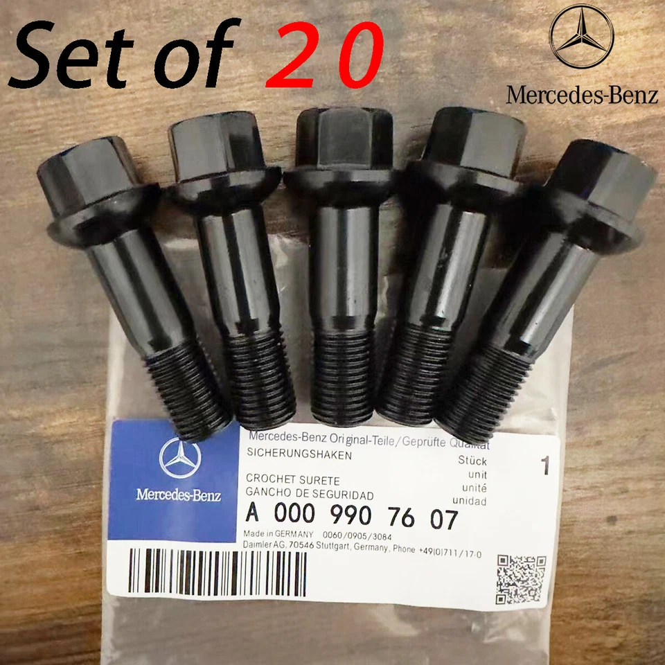 20PC GENUINE Wheel Lug Bolts Nuts 0009907607 for Mercedes Benz E400 E500 G500 - Image 1 of 4
