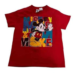 Vintage Kids Red Mickey Mouse Tshirt Size 5/6 - Picture 1 of 4