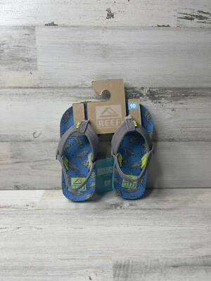 Chanclas Reef Little Ahi Azul/Lima Tiburones Océano Niños Talla: 10 ¡NUEVAS! Foto 1 de 4