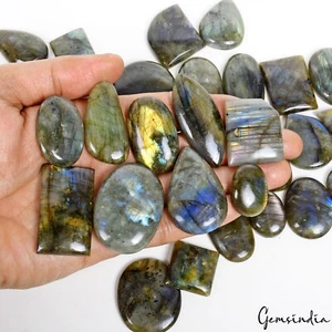 1750 Cts/30 Pcs Natural Untreated Multi Shine Labradorite Mix Cab Wholesale Gems - Picture 1 of 5
