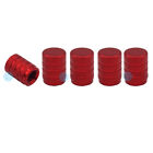 5 Piece You.S Aluminium Valve Caps Red With Gasket Cap for Car Vehicle Truck
