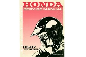 1985 1987 Honda ATC 250SX Shop Repair Workshop manual (Reprint) - Picture 1 of 10