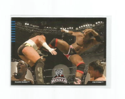 CM PUNK VS. ELIJAH BURKE 2008 TOPPS WWE ULTIMATE RIVALS INSERT CARD #13 - Image 1 of 2