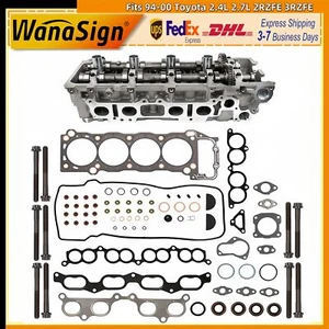 Cylinder Head Head Gasket Set w/ Bolts Fits 94-00 Toyota 2.4L 2.7L 2RZFE 3RZFE - Picture 1 of 10