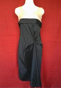 VERA WANG BLACK BEIGE LACE SLEEVELESS DRESS SZ US 10 EU 44 $975* - Picture 1 of 1