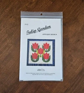 Tulpengarten Sommer Applikation Muster Donna Poster Quilt P-92 Quilten - Bild 1 von 2