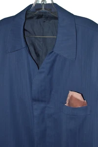 (2 Pc Suit 52L) ELEVEE Custom Clothing Men's Blue Striped Wool 7-Button 42x31.5 - Picture 1 of 23