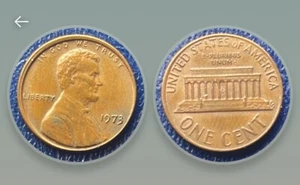 1973 Lincoln Memorial Bronze Penny Thin Rim Error, No Mint Mark - Picture 1 of 3