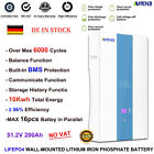 DE 10Kwh LiFePO4 Bateria magazynowa Montaż ścienny 51.2V 200Ah BMS Pojemnik solarny 0% VAT