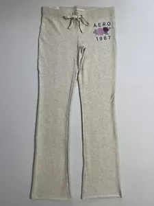 Aeropostale Aero Womens Light Gray Fit & Flare Sweat Pants Slim XS S M L XL XXL - Picture 1 of 8