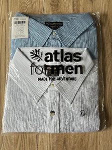 Atlas for Men Hemden 2er Packung Hellblau und Weiß in Gr. 4XL - NEU + OVP!! - Bild 1 von 1
