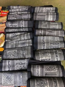 Hmong handwoven batik fabric, Hmong Indigo hand dyed cotton fabric - Picture 1 of 5