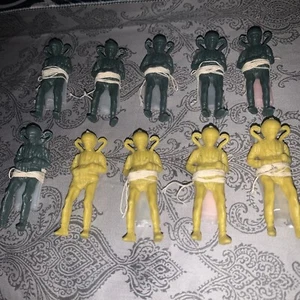 DE COLECCIÓN SOLDADOS DE PARACAÍDAS DE PLÁSTICO - (2") - Lote Mixto de 10 - Amarillo Sol/Verde Ejército - - Imagen 1 de 7